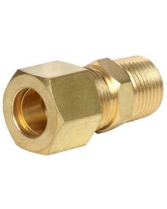 3/8" Tube x 1/4" NPT Male Pipe Thread Lead Free Brass Compression Adapter Fitting