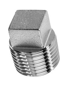 1/2" NPT 304 Stainless Steel Square Head Plug 150# Fitting