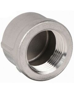 1" NPT 304 SS Female Pipe Thread End Cap Stainless Steel 150 PSI Fitting