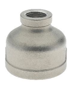 1-1/2" x 3/4" NPT Reducing Coupling 316 Stainless Steel 150# Pipe Fitting