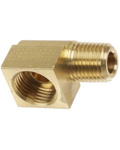 (50 Pack) 3/16" Female Inverted Flare Tube 3/8-24 Female Thread x 1/8 NPT Male Pipe Thread 90 Degree Elbow Brass Fitting