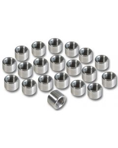 (100 Pack) Aluminum 1/2" NPT Half Coupling Weld Bungs - Made in the USA