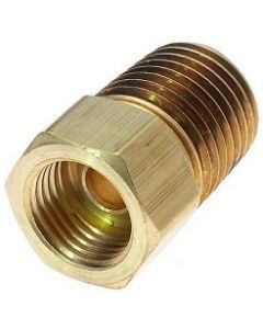 (20 Pack) 3/16" Inverted Flare Tube 3/8-24 Female Thread x 1/8 NPT Male Pipe Thread Brass Fitting