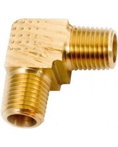 (10 Pack) Brass 1/8" NPT Male Pipe Thread 90 Degree Elbow Fitting