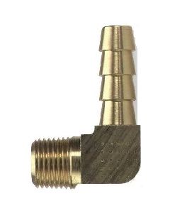 3/8" ID Hose x 1/4" NPT Thread 90 Degree Elbow Brass Barbed Fitting | Coyote Gear