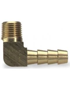 Brass 1/4" Hose Barb x 1/8" NPT Male Pipe Thread 90 Degree Elbow Fitting