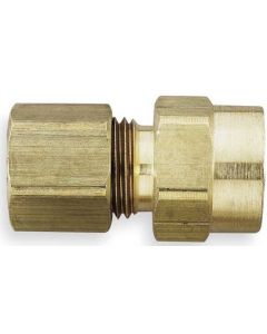 1/2" Tube x 3/8" NPT Female Pipe Thread Brass Compression Adapter Fitting - Made in The USA