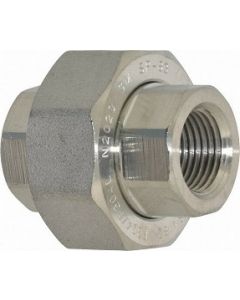 High Pressure 3/8" NPT 316 Forged Stainless Steel Female Pipe Thread Union 3000 PSI Fitting