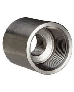 304 SS High Pressure 1-1/2" x 1/2"  NPT Female Pipe Thread Forged Stainless Steel 3000 PSI Reducing Coupling Fitting