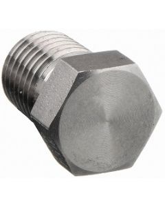 1/4" NPT High Pressure Forged 304 Stainless Steel Hex Head Solid Male Pipe Thread Plug Class 3000