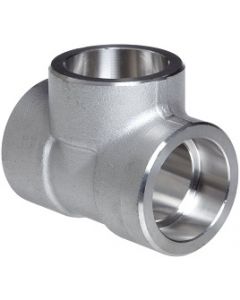 (Socket Weld) 2" Pipe Forged 316 Stainless Steel Tee 3000# Fitting