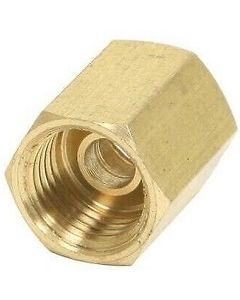 1/4" Inverted Flare (7/16-24 Thread) Brass Union Fitting