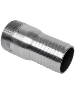(10 Pack) Steel 2" Hose Barb x 2" NPT Male Pipe Thread KC King Combination Nipple Fitting