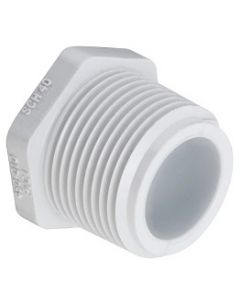 1/2" NPT Pipe Thread Plug Schedule 40 PVC Fitting  - Made in the USA