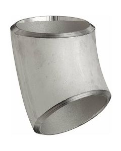 2" Pipe (Schedule 40) 304 Stainless Steel 45-Degree Elbow Butt Weld Fitting