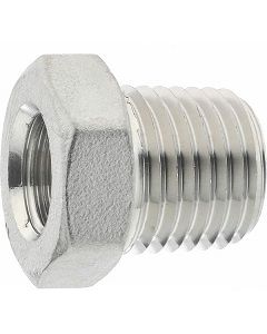 1" Male x 3/4" Female 316 Stainless Steel NPT Pipe Thread Hex Bushing 150 PSI Fitting