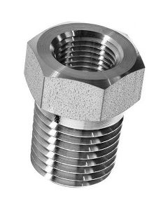 1/2" x 1/4" NPT Thread Stainless Steel Reducing Hex Bushing Fitting