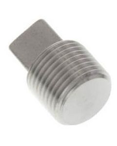 1/4" NPT 316 Stainless Steel Square Head Solid Male Pipe Thread Plug Class 150
