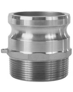 2" (Type F) 316 Stainless Steel Camlock Plug Adapter Fitting