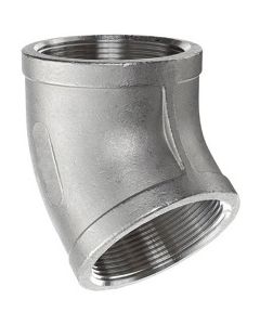 1/2" NPT 304 Stainless Steel 45-Degree Female Elbow 150# Pipe Fitting