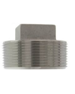 1-1/2" NPT 316 Stainless Steel Square Head Plug 150# Fitting
