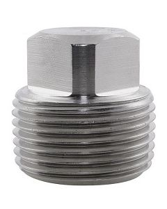 3/8" NPT High Pressure Forged 304 Stainless Steel Square Head Solid Male Pipe Thread Plug Class 3000