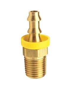 1/4" ID Hose x 1/8" NPT Male Pipe Thread Push On Lock Brass Barbed Fitting