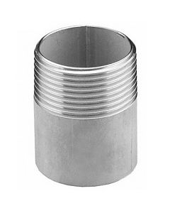 1/2" NPT x 1" Pipe Nipple 304 Stainless Steel TOE (Threaded One End)