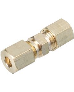 1/8" Tube Brass Compression Union Fitting