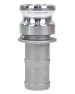 (Type E) Hose Barb Shank x Male Camlock Adapter Stainless Steel | Select Size and SS Type