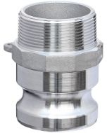 (Type F) 2" Male NPT x 2" Male Camlock Adapter Aluminum Fitting