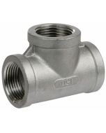 NPT Female Threaded Tee 304 Stainless Steel 150 Pipe T Fitting | Select Size
