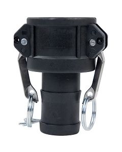 (Type C) Hose Barb Shank x Female Camlock Coupler Polypropylene | Select Size