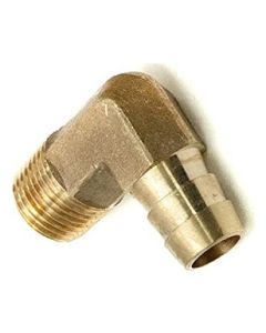 1/2" Hose Barb x 1/4 NPT Male Thread | Brass 90 Degree Elbow Fitting