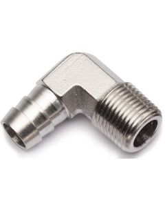 1/2" Hose Barb x 1/2 NPT Male Thread | 316 Stainless Steel 90 Degree Elbow Fitting