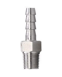 1/4" Hose Barb x 1/8 NPT Male Thread | 316 Stainless Steel Fitting