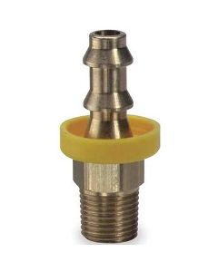 1/4" Hose Barb x 1/8 NPT Male Thread | Stay-Put Brass Fitting
