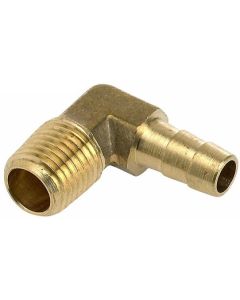 1/4" Hose Barb x 1/8 NPT Male Thread | Brass 90 Degree Elbow Fitting