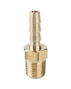 1/4" Hose Barb x 1/8 NPT Male Thread | Brass Fitting