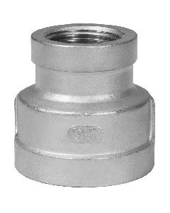 3/8" x 1/4" NPT Reducing Coupling  316 Stainless Steel 150# Pipe Fitting