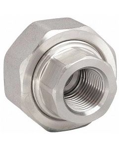 3/8" NPT Threaded Forged 316 Stainless Steel Pipe Union 3000 Fitting