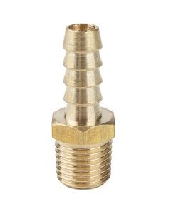 5/16" ID Hose x 1/4" NPT Thread Straight Brass Barbed Fitting