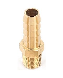 5/16" ID Hose x 1/8" NPT Thread Straight Brass Barbed Fitting