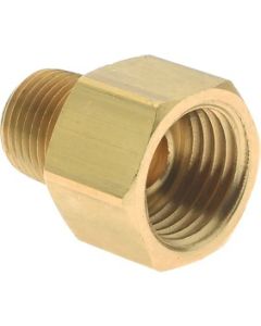 3/8" Inverted Flare Tube 5/8-18 Female Thread x 1/4" NPT Male Pipe Thread Brass Fitting