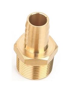 5/8" ID Hose x 3/4" NPT Male Thread Straight Brass Barbed Fitting