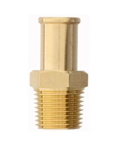 5/8" ID Hose x 3/8" NPT Male Thread Straight Brass Beaded Fitting