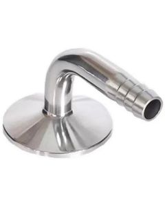 Tri-Clamp X Hose Barb 90 Degree Elbow 304 Stainless Steel Sanitary Fitting | Select Size