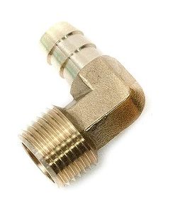 3/8" Hose Barb x 3/8 NPT Male Thread | Brass 90 Degree Elbow Fitting