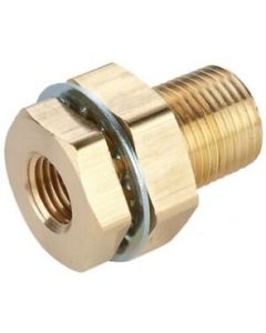 3/8" NPT Female Brass Bulkhead Fitting