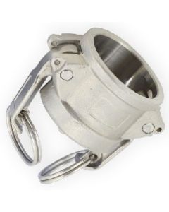 (Type DC) Dust Cap Female Coupler Stainless Steel | Select Size and SS Type